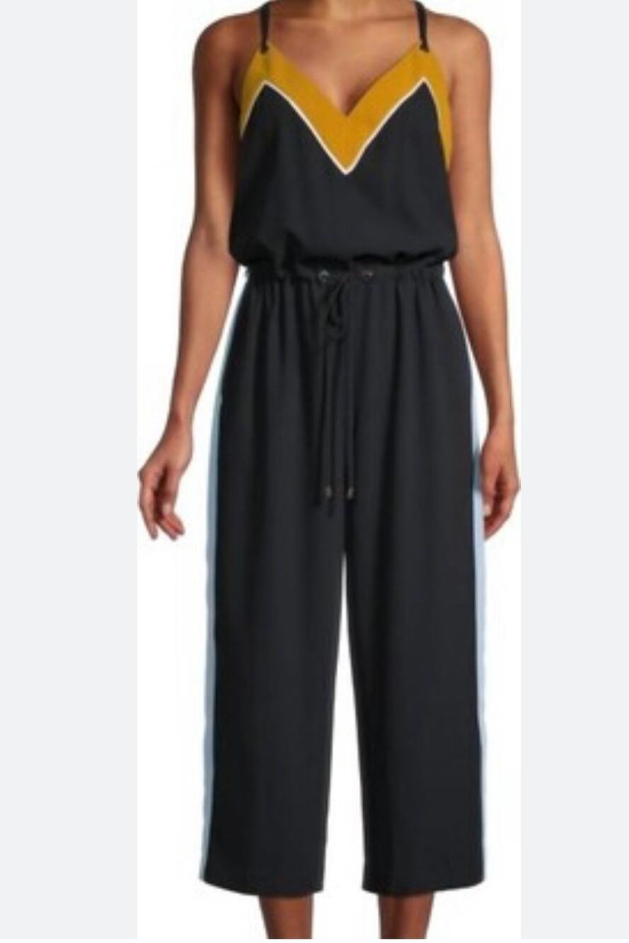 Ted Baker Women’s Darvva Sleeveless V Neck Drawstring Cropped Jumpsuit size 1